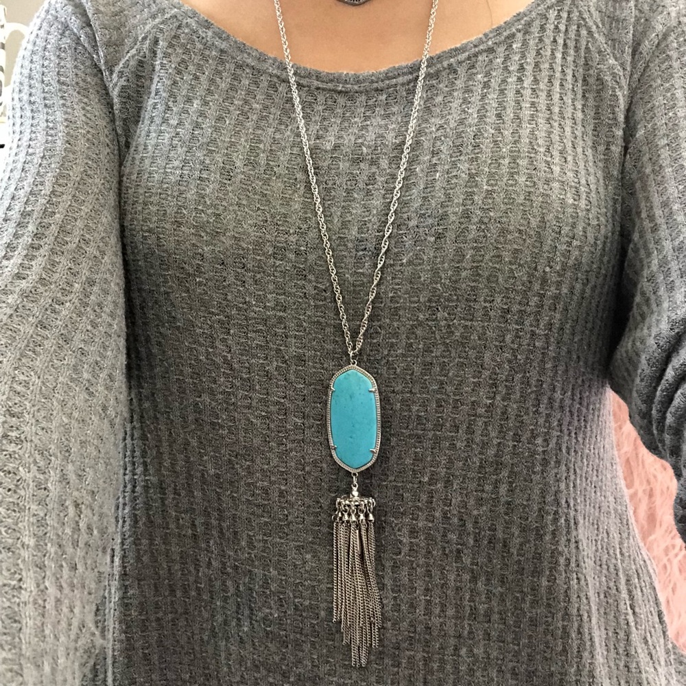 Kendra Scott turquoise tassel Rayne necklace